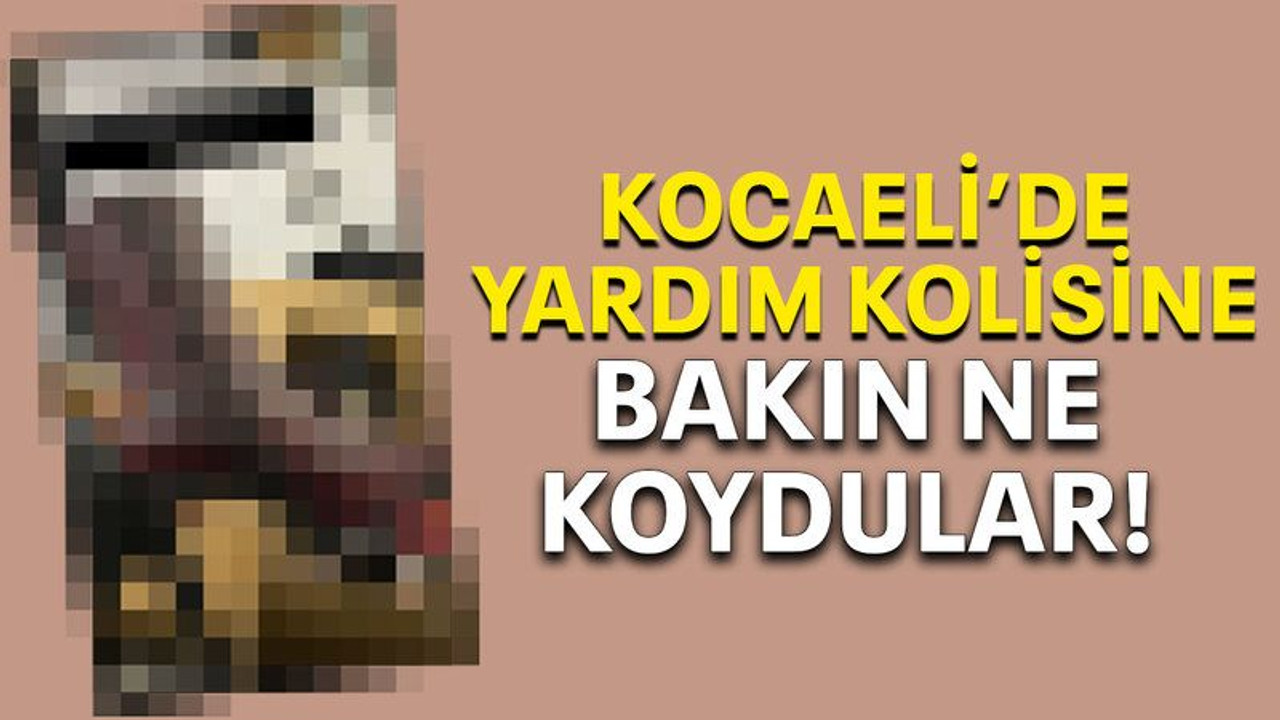 Kocaeli’de yardım kolisine bakın ne koydular!